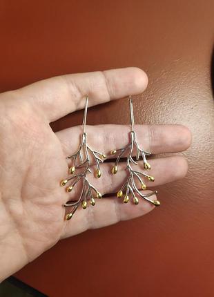 Серьги веточки