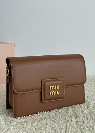 Сумка miu miu classic logo flap