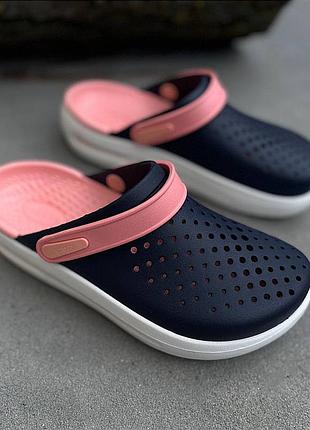 Crocs literide inmotion clog navy/melon crocs  крокси сабо лідер продажів crocs inmotion clog  
navy/melon