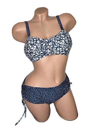 Купальник раздельный power flower темно-синий (eu 50-52)