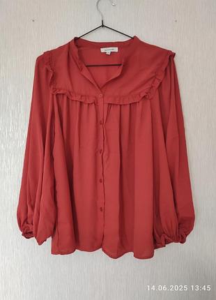 Блуза кирпического цвета на с