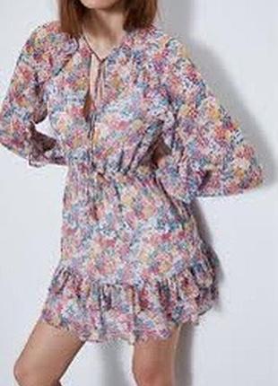 Платье женское коктельное с рюшами стильное трендовая модель