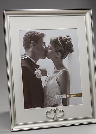 Фоторамка металлическая настольная lefard влюбленные сердца 29х36 см размер фото 20х25 см 129c