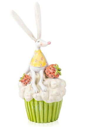 Статуетка декоративна солодкий кролик 22х10 см 16013-040 полістоун