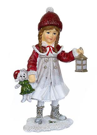 Статуетка дівчинка з ведмедиком 18х11 см 12007-053