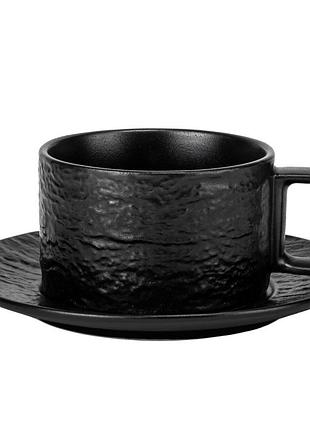 Кружка з блюдцем оксамит 19182-025