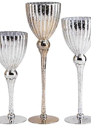 Набор подсвечников из 3-х штук 40 см,35 см,30 см unicorn studio  12006-019