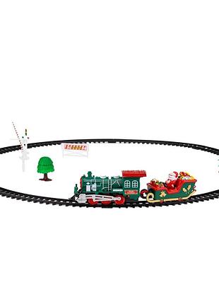 Рождественский паровоз с музыкой merry christmas 132 см 23 деталей 119126-004 работа от батареек