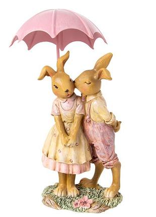 Статуетка декоративна lefard пара кроликів 19.5 см 192-214 полістоун