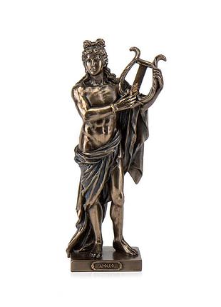 Статуетка veronese аполлон покровитель мистецтва 26х18х6 см 77708 бронзове напилення