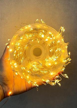 Гірлянда новорічна 1000 led 25 м жовте свічення 119133-040