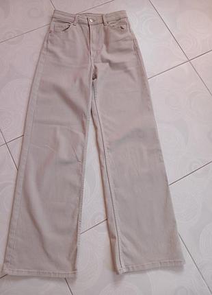 Стильные беженые джинсы палаццо, широкие джинсы h&amp;m
