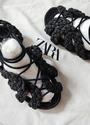 Zara плетеные сандалии 36р.