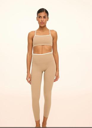 Легінси serena з окантовкою beige-grey, розмір с, нові