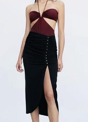 Спідниця zara з розрізом розмір 38