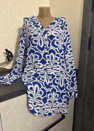 Коротка сукня сорочка💙🤍