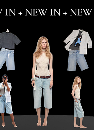 Новая модель шортов-бермудов low-rise baggy denim от zara. крутые