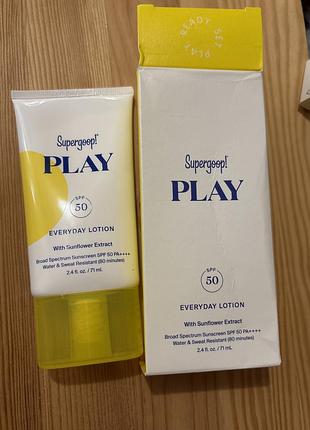 Увлажняющий солнцезащитный крем - supergoop! play everyday lotion spf 50, 71 мл