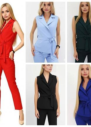 ✨женский стильный костюм двойка жилет с брюками, размеры s, m, l, xl
