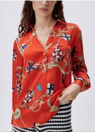 Сатинова блузка zara