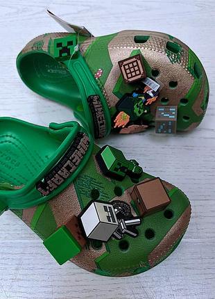 Дитячі крокси сабо crocs kids classic kids minecraft crocs classic kids minecraft дитячі крокси сабо лідер продажів crocs