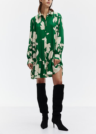 Сукня жіноча міні h&m,коротка,в квіти,плаття,нарядна,сукні,на кожен день,вкорочена,пишна,легка,літня