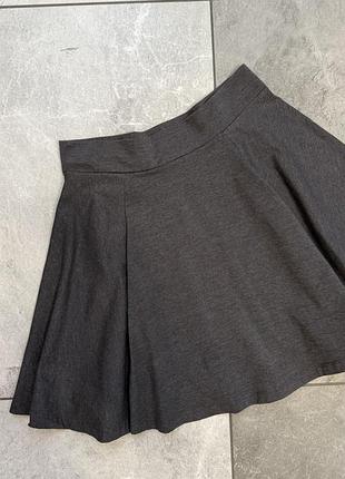 Коротка спідниця сонце на резинці з високою талією