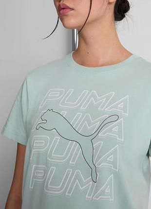 Футболка puma, мятная футболка пума, женская футболка пума, жіноча футболка, майка пума, топ
