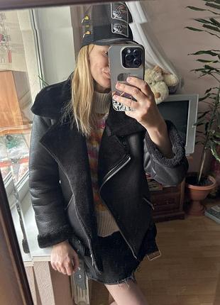Зимова куртка авіатор zara дублянка