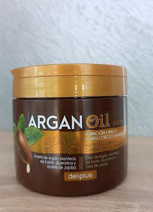 Маска deliplus argan oil з аргановою олією і кератином для живлення сухого волосся