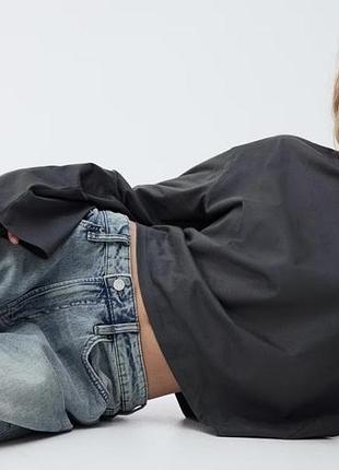 Лонгслів  сірий та чорний 💯% бавовна, с широким рукавом клеш h&m обмін