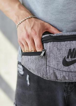 Бананка nike сірий меланж 4