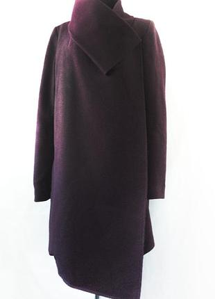 Шерстяное пальто красивого приглушенного винного цвета mbym outerwear, дания