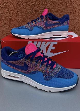 Жіночі оригінальні кросівки літні nike air max 1 ultra flyknit blue trainers 41 розмір 🔥