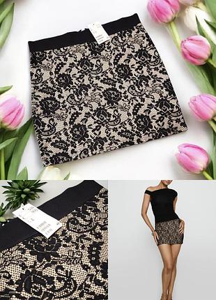 ✨ елегантна спідниця з мереживом🌷h&m етикетка