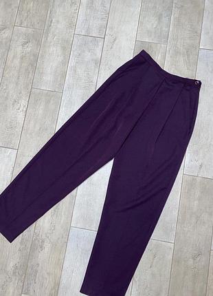 Фиолетовые брюки,бананы,классические брюки,высокая посадка(010)