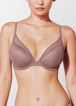Бюстгальтер планж thirdlove, classic contour plunge bra димчасто-коричневий
