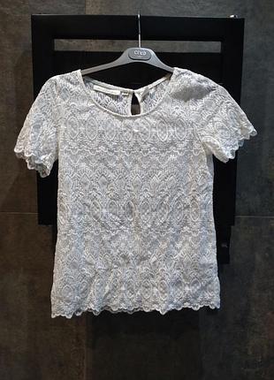 Красивая белая блузка топ из кружева logg h&amp;m s eur 36 us 6