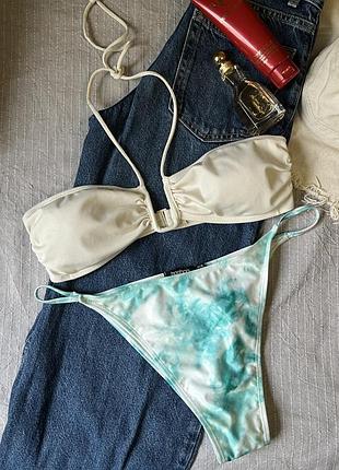 Роздільний молочний купальник бандо primark