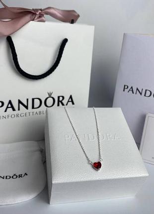Pandora намисто червоне серце з фірмовим пакуванням