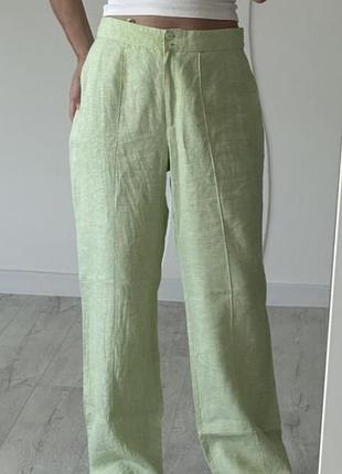 Брюки штани льон zara