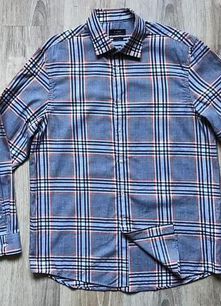 Мужская рубашка в клетку zara man regular fit