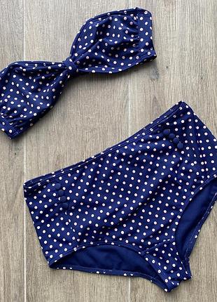Раздельный купальник h&m, высокая посадка, s