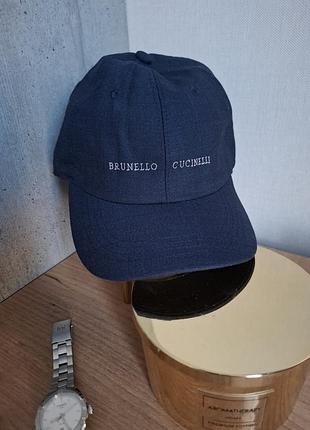 Кепки brunello cucinelli бавовна чорна, синя, сіра2 фото