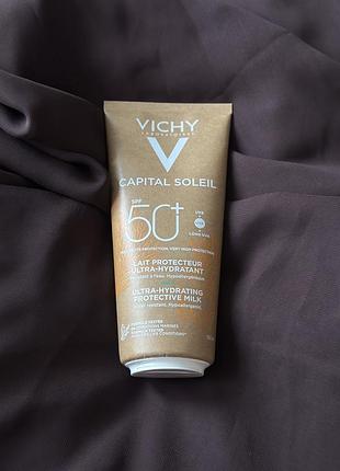 Зволожувальне молочко для шкіри обличчя та тіла, spf 50+ vichy capita