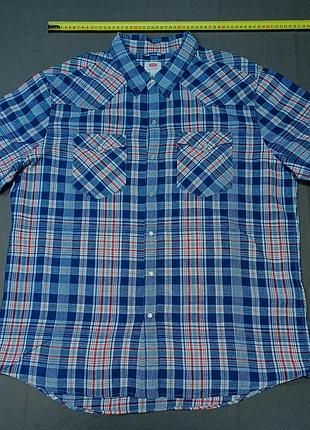 Комір 47 см levis 65817-0090 гавайка чоловіча сорочка теніска льон бавовна  size xl 180/100a