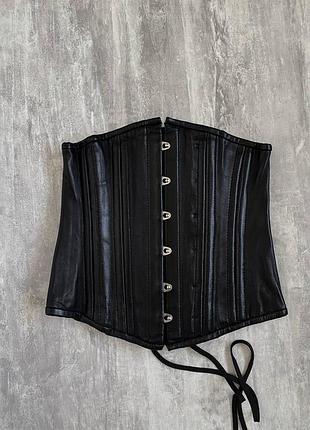 Корсет на шнуровке готический кожаный y2k dollskill