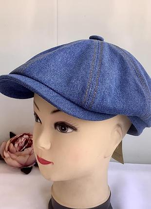 Кепка влсьмиклинка джинс котон літо