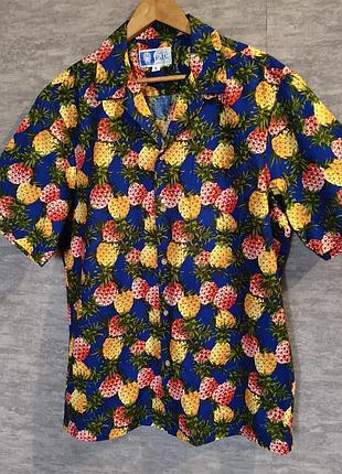 Винтажная рубашка гавайка rjc made in hawaii usa
