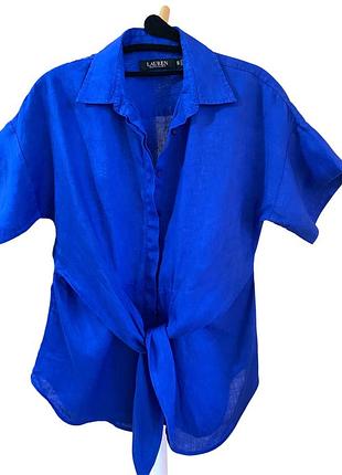 Женская рубашка lauren ralph lauren лён р xs